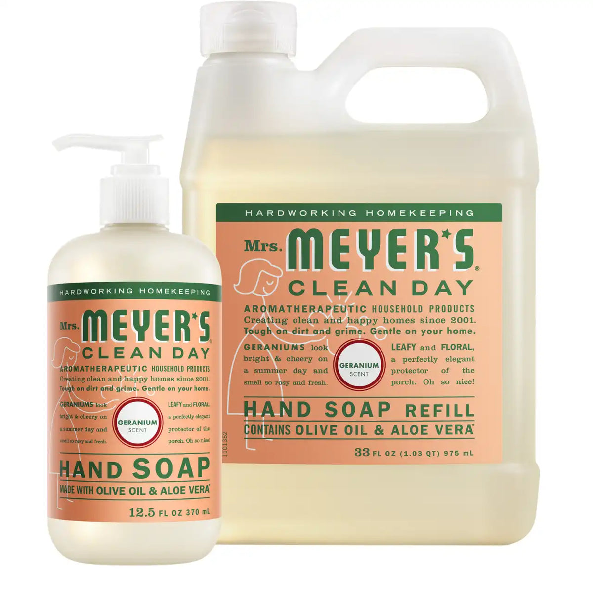 Geranium Liquid Hand Soap & Refill Set